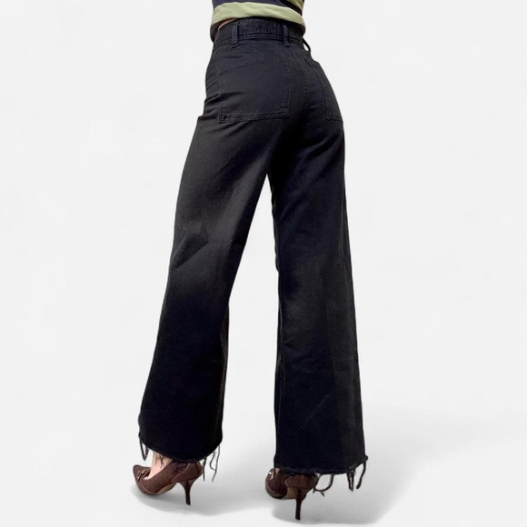 Zara black high waisted wide leg jeans - Picture 2 of 5
